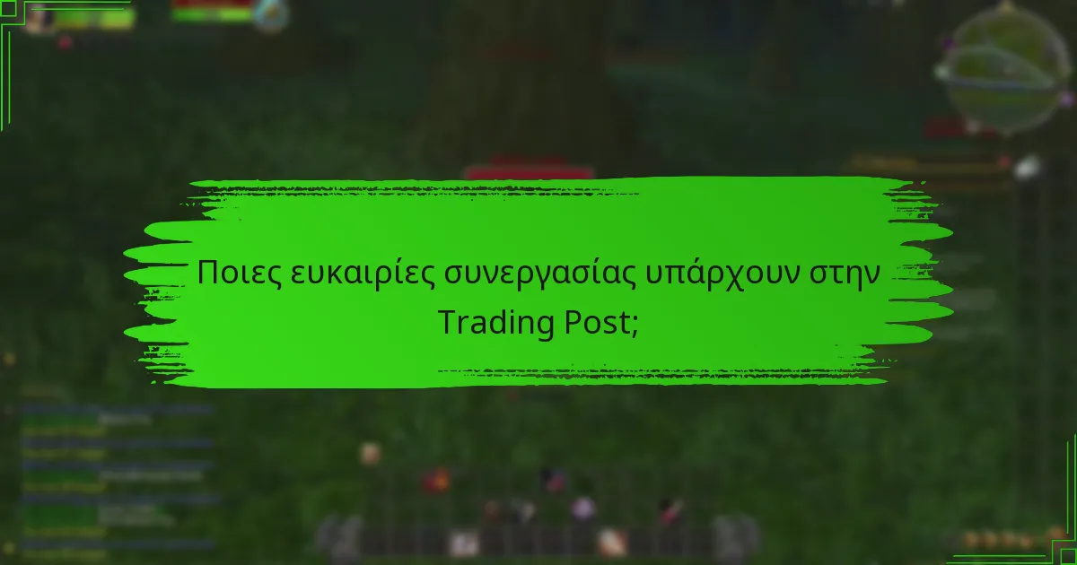 Ποιες ευκαιρίες συνεργασίας υπάρχουν στην Trading Post;